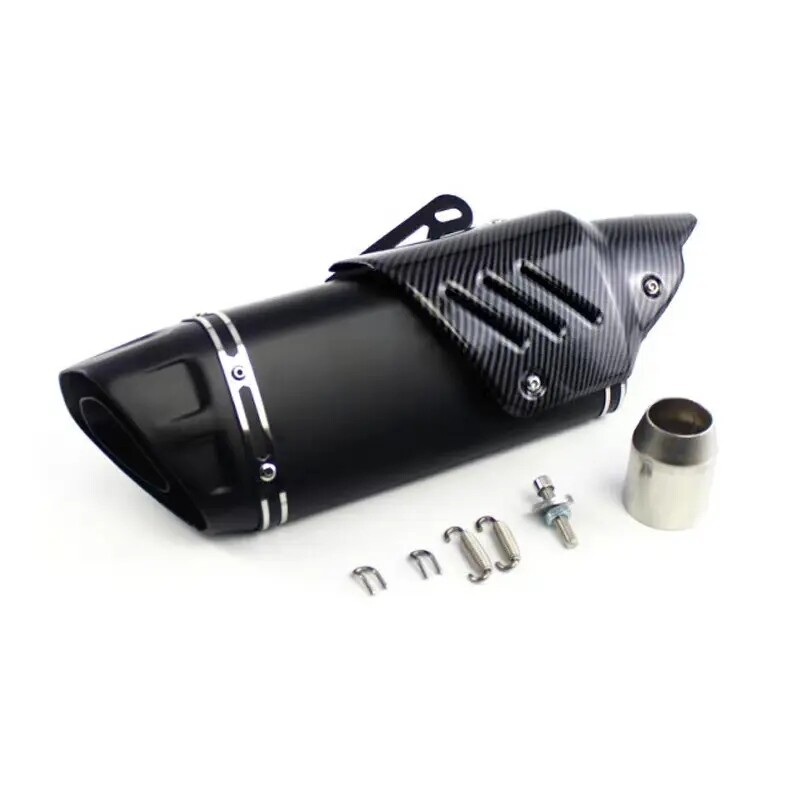 E14-02 K11 Motorcycle Carbon Fiber Exhaust Silencer (38-51 Inches)