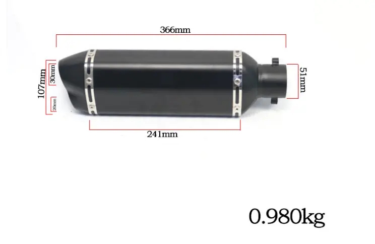 E15 Motorcycle Exhaust Muffler Dual Outlet LC 135 Cl 150 Y15ZRSniper 150ms king 150exciter150 Exhaust Pipes