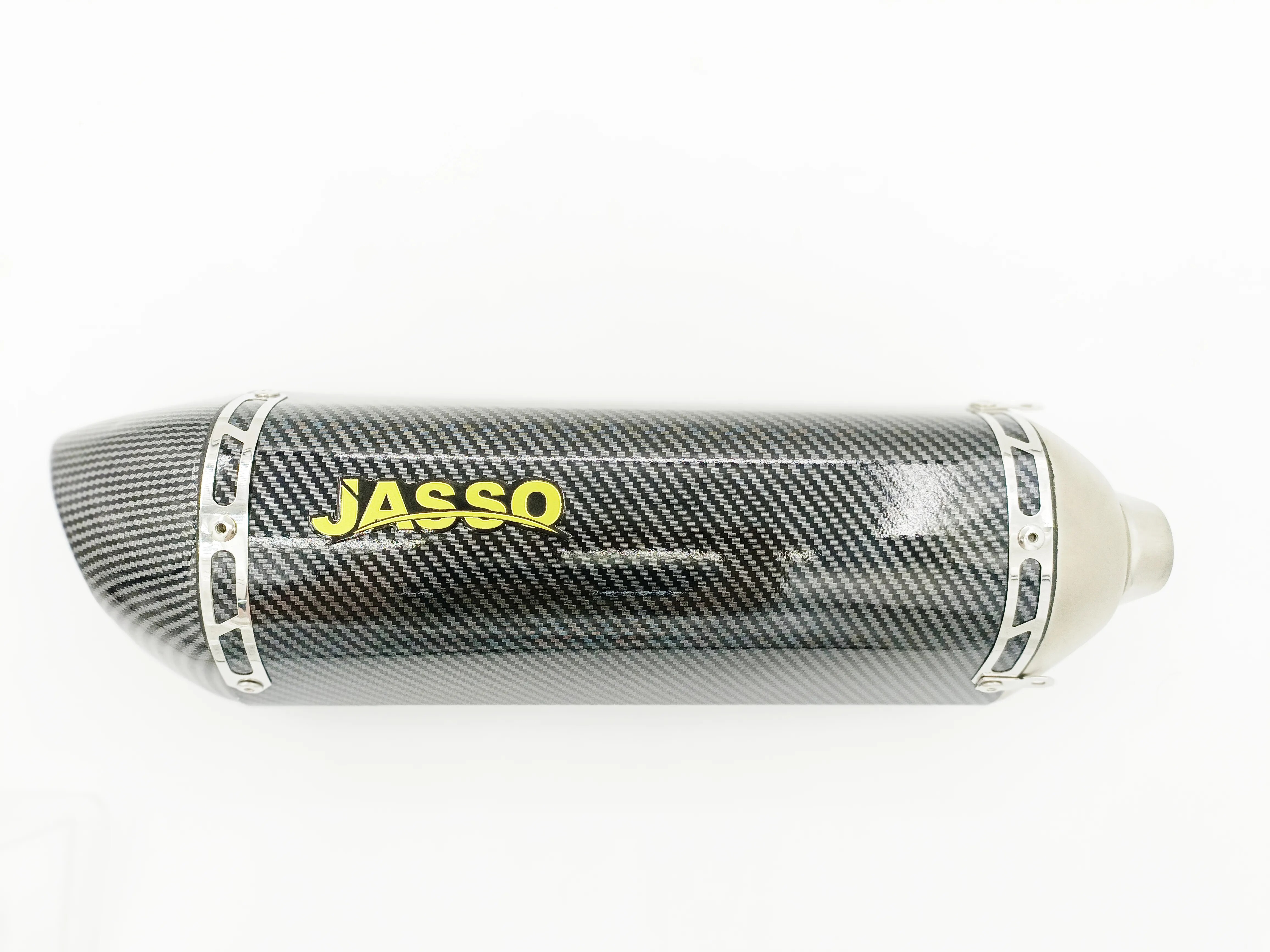 E17 Full Carbon Fiber Small Hexagonal Modified Exhaust Pipe Muffler 51mm Diameter High Temperature Scorpion Exhaust