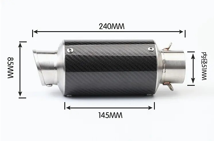 Motorcycle Modified Exhaust Pipe Small Cylinder Generation Diagonal (short) Exhaust Pipe