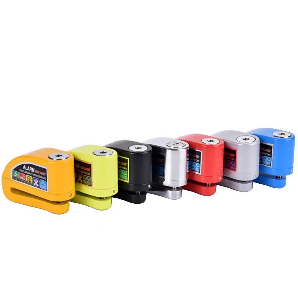 Alarm Disc Brake Lock + Belt Bag + Belt Rope + Spare Battery 110DB Aluminum Alloy Anti-theft Factory Direct Supply