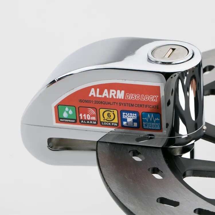 Alarm Disc Brake Lock Zinc Alloy, Bicycle Battery Car Motorcycle Heavy Locomotive Disc Brake Disc Lock Sticker