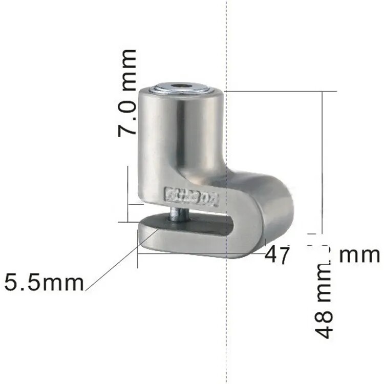 Sus304 Stainless Steel Disc Brake Lock 5.5mm Mountain Bike Motorcycle Battery Car Export Taobao
