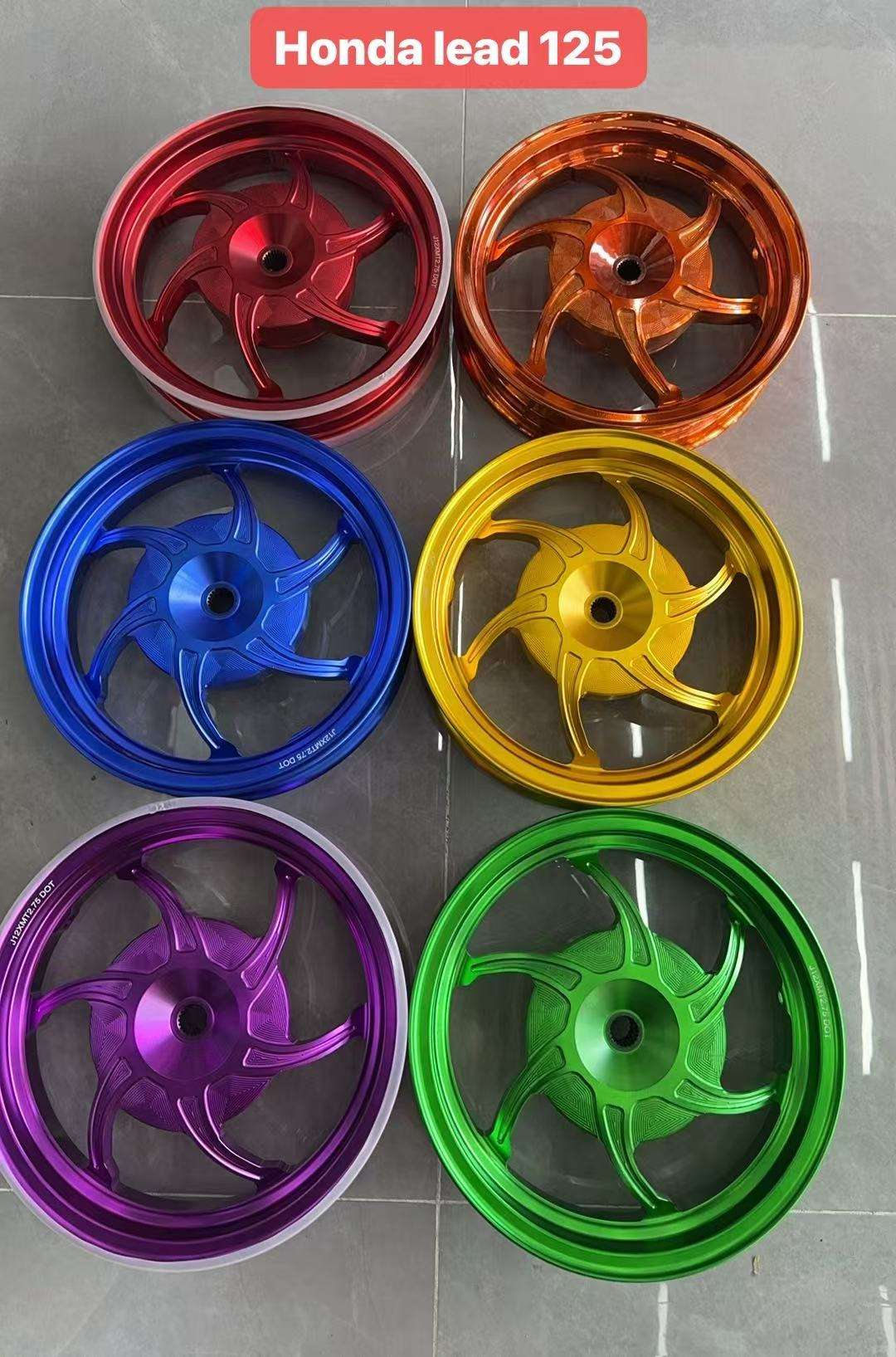 16 LEAD125 Front and Rear Cast Wheel Aluminum Alloy Lightweight Cnc Modified Wheel Hub Wheel Ring Modification