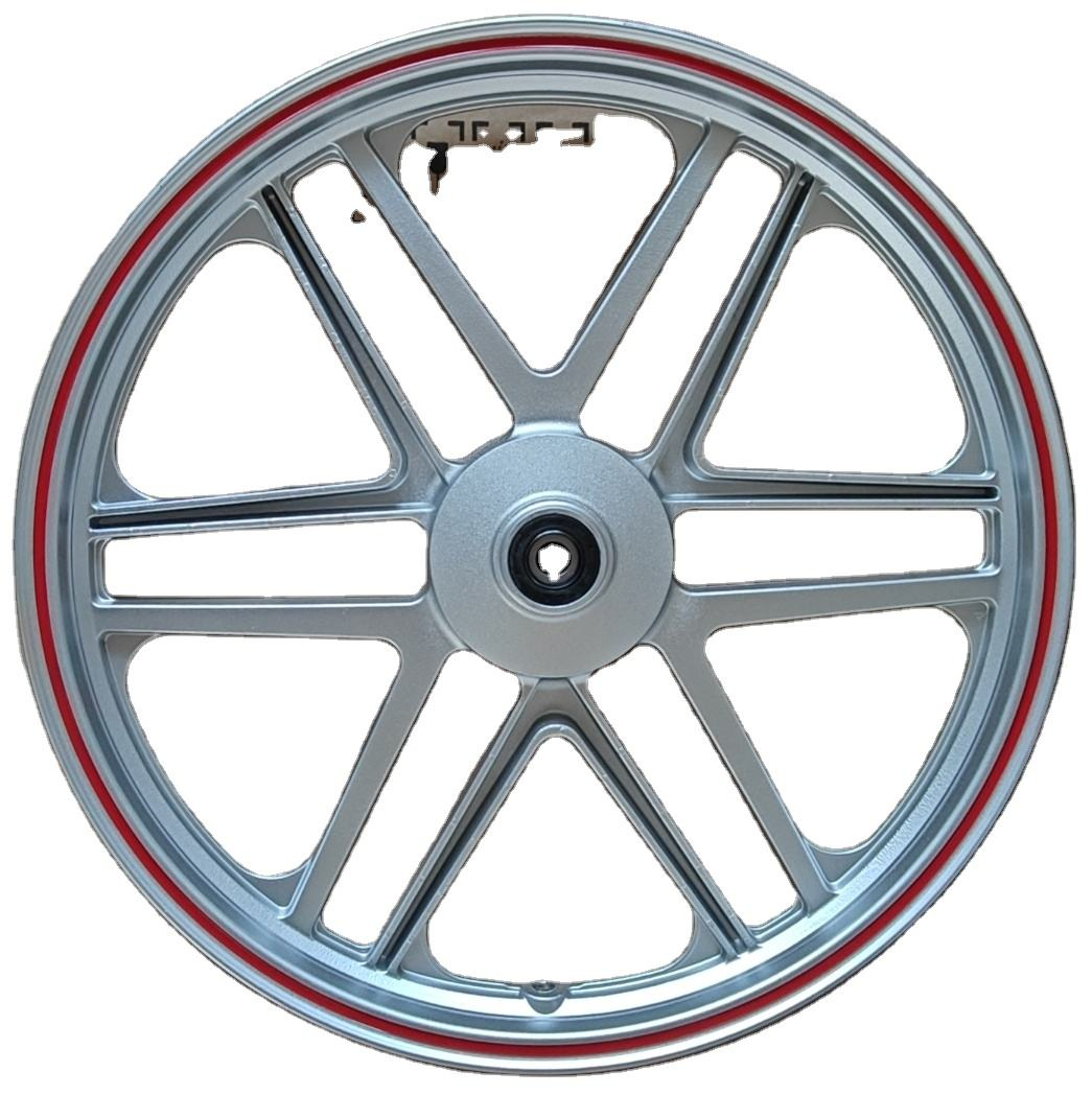 Twelve-ribbed King Vacuum Wheels Flash White Full Spray (red Edge Tracing on the Roller on the Side of the Rim)