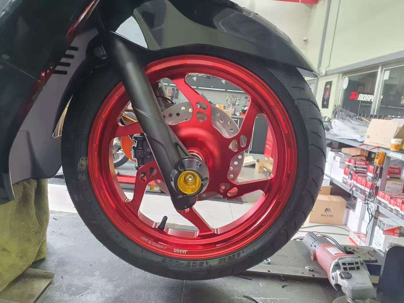 For Honda PCX160 CNC Machined Aluminum Alloy Wheel Rim Front/Rear Replacement Motorcycle Parts