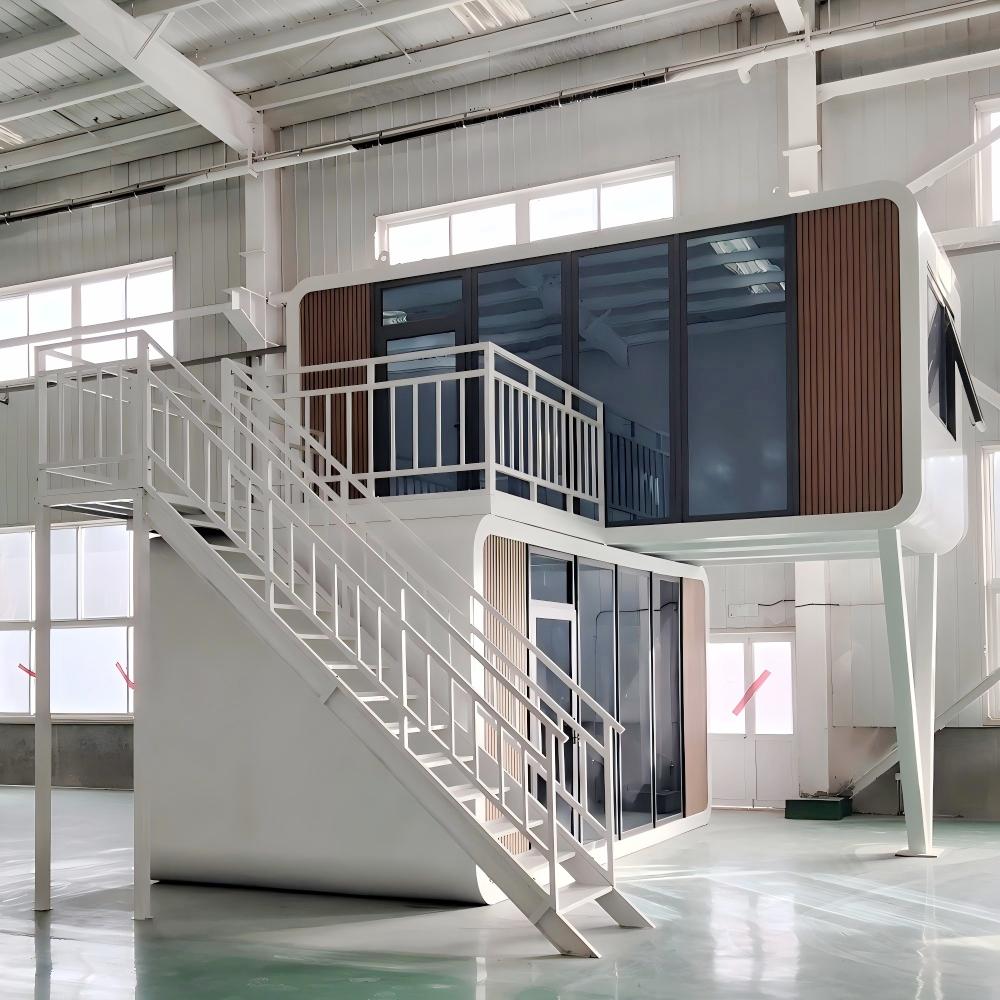 Satisfaction Guarantee Easy Assemble Prefab Houses Easy to Move Sleek Apple Cabin with Living Room