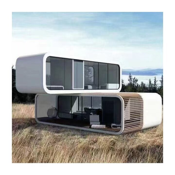 Satisfaction Guarantee Easy Assemble Prefab Houses Easy to Move Sleek Apple Cabin with Living Room