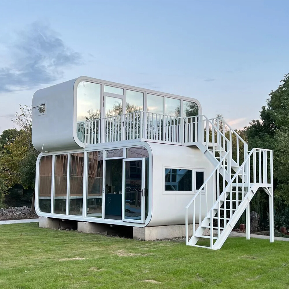 Satisfaction Guarantee Easy Assemble Prefab Houses Easy to Move Sleek Apple Cabin with Living Room