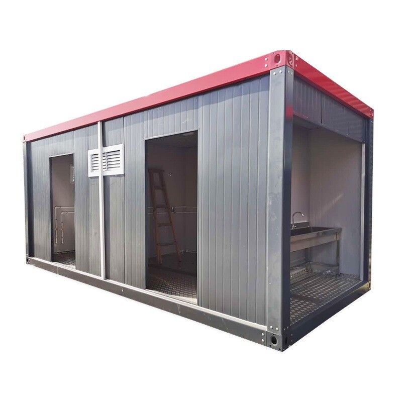 Low Cost Mobile Construction Site Prefab Restroom Outdoor Design Sandwich Panel Portable Toilet for Sale Low Cost Mobile Construction Site Prefab Restroom Outdoor Design Sandwich Panel Portable Toilet for Sale