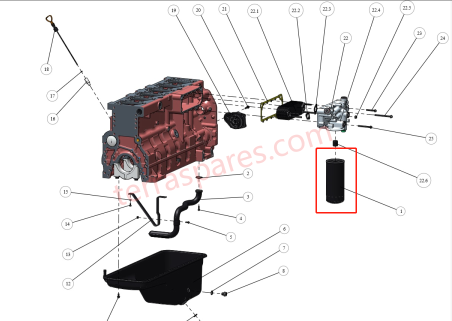 SEM SPARE PARTS 5363957 W014207010 OIL FILTER 
