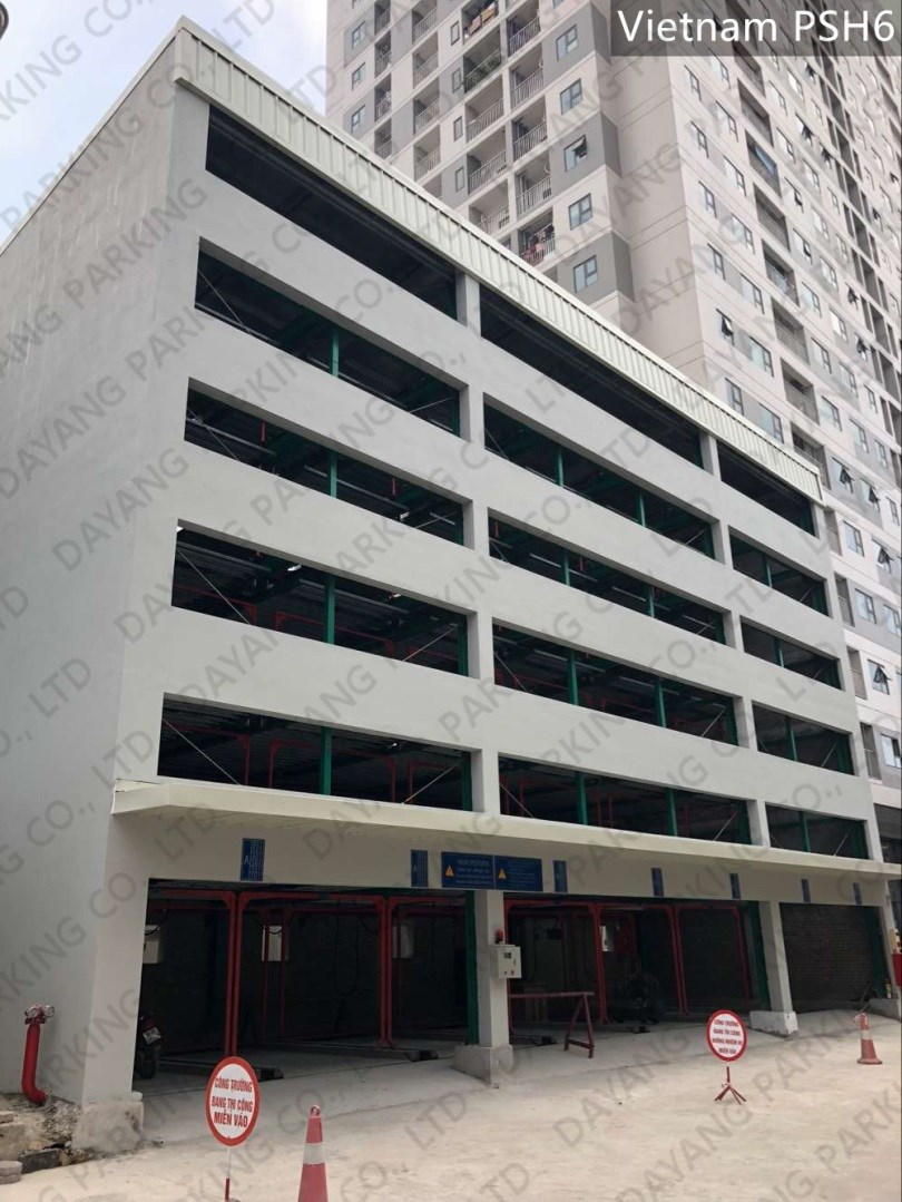 Vietnam - 6 level puzzle parking system - 37 car spaces