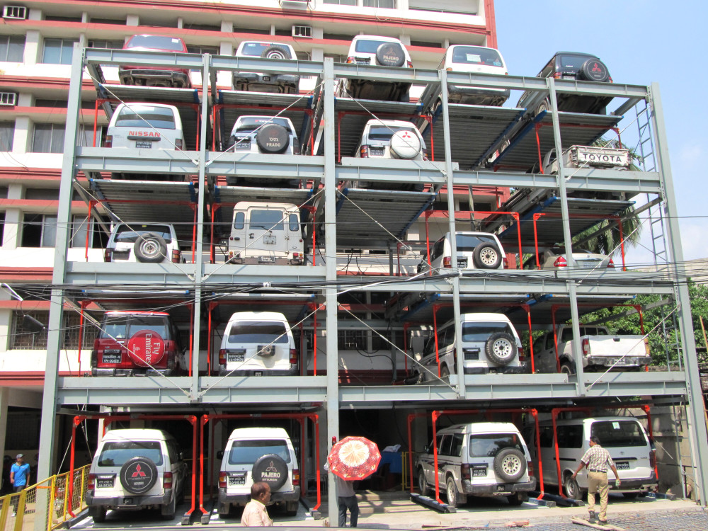 Bangladesh - 5 level puzzle parking system - 21 car spaces