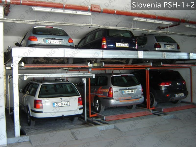 Slovenia - (-1+2) level puzzle parking system - 36 car spaces