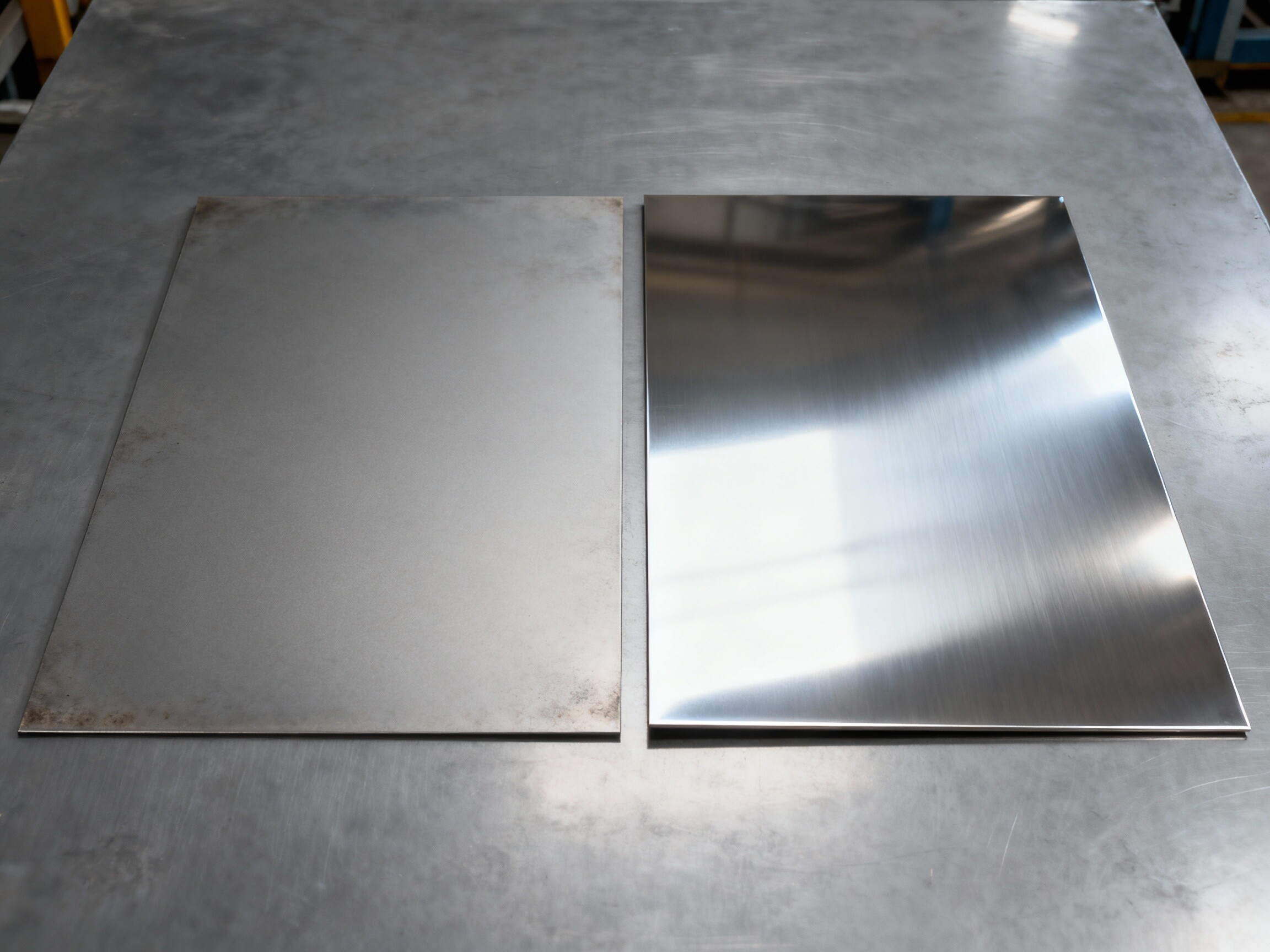 What are the meanings of 2B and BA on the surface of stainless steel