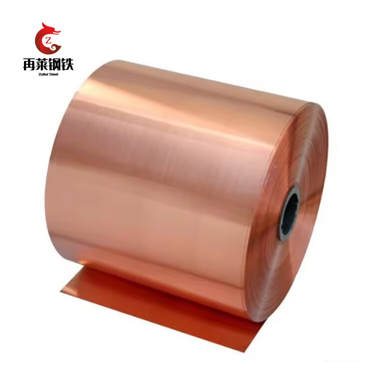 China Manufacture C1100 C1200 C1020 99.9% Pure Copper Coil Roll High Precision Red Copper Strip For Earthing