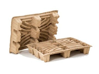 Logistics pallet made of pulp