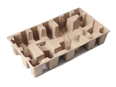 Plastic film packaging made of pulp