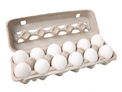 12-grid egg box made of paper pulp