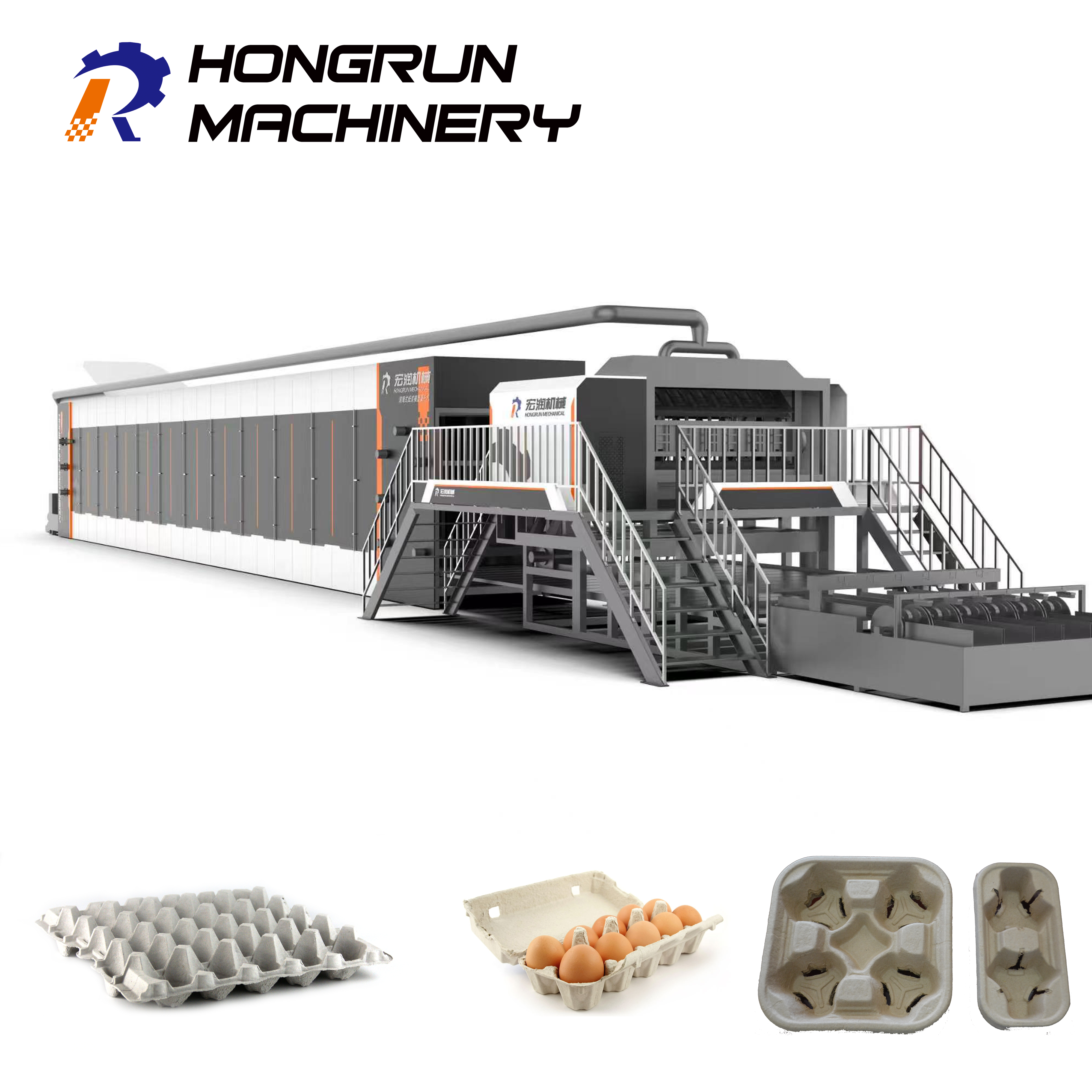 Rotary egg tray machine