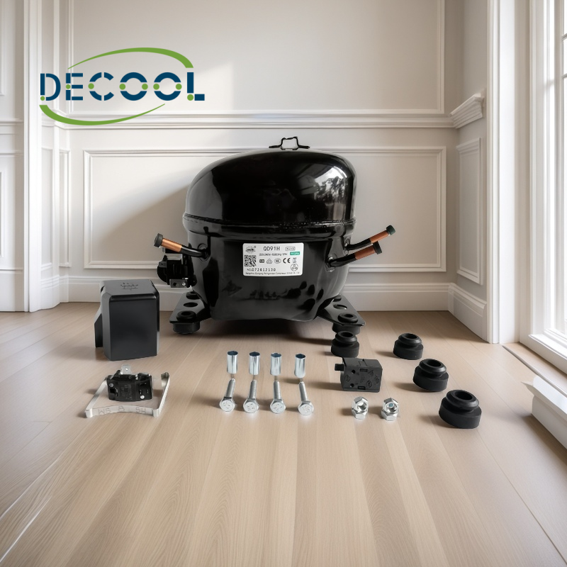 NIHONG Compressor  QD110y Refrigeration Parts Refrigerator Freezer Compressor R600A Refrigerant AC Refrigerator Compressor