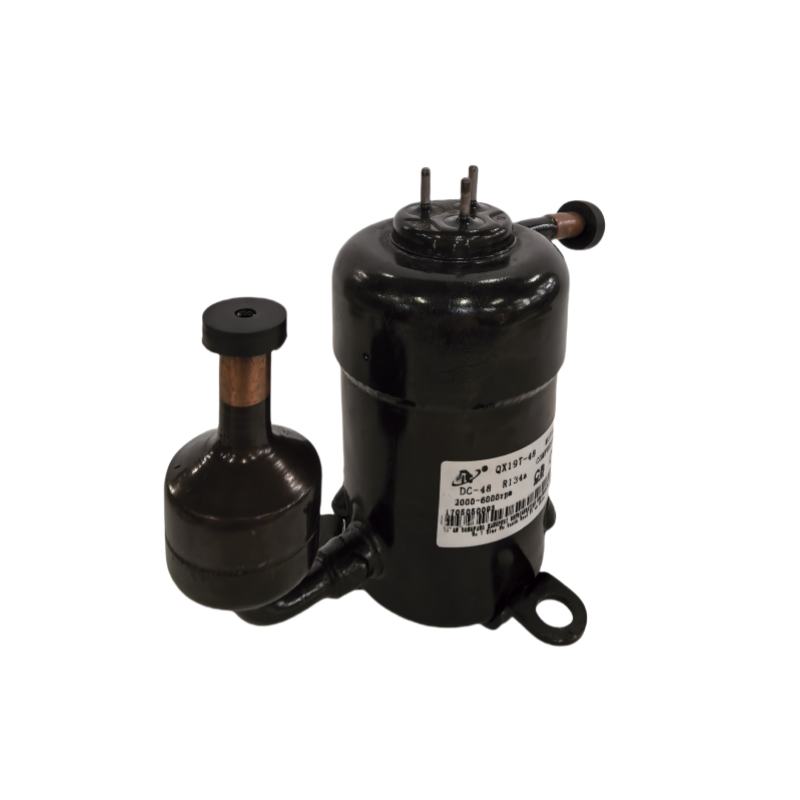 QX19T-48 Small R134A 12V 24V 48V DC Inverter Refrigeration Rotary Motor Compressor