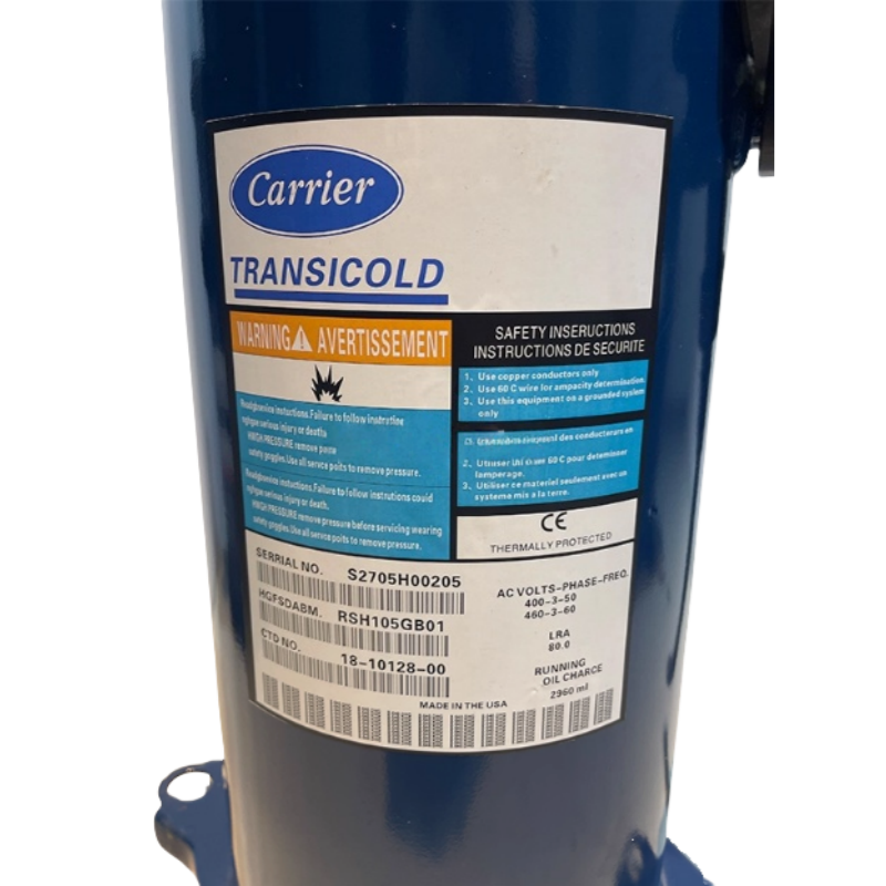Carrier Transicold Scroll Compressor Marine Container Hermetic 7.5HP Refrigeration Compressor RSH105GB01 RSH105GA01 RSH105GR01
