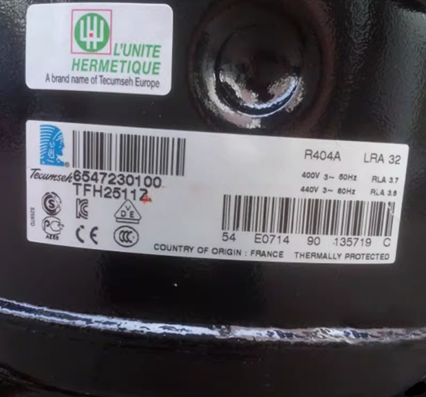 TFH2480Z FH2480Z 2hp Compressor Piston Refrigeration Tecumseh Compressor for Low Temperature Cold Storage Freezer