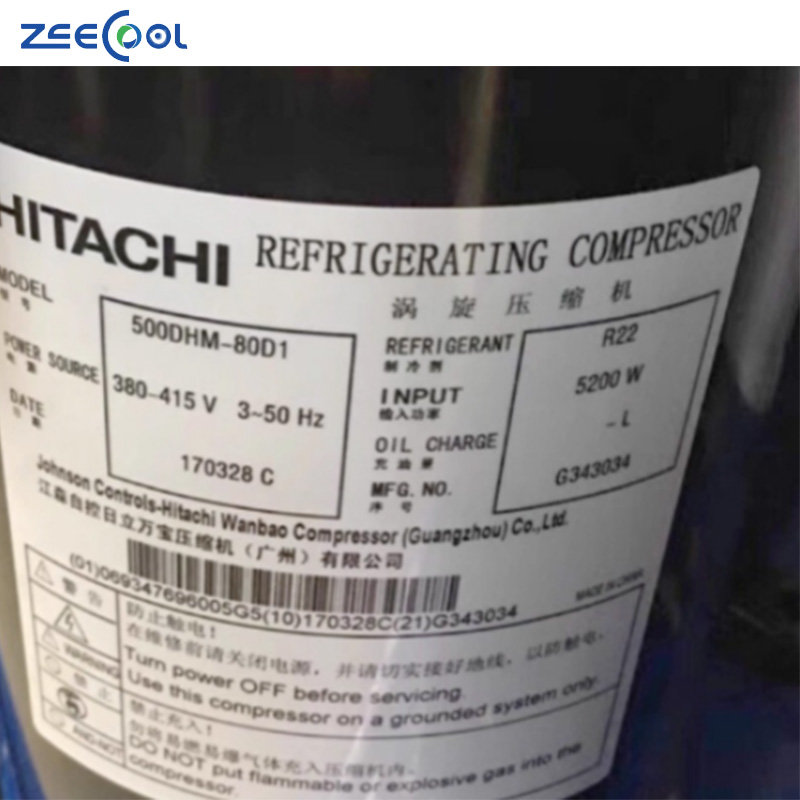 Hita Chi 400DHM-64D1 500DHM-80D1 600DHM-90D1 Air Conditioning Refrigeration Compressor 4hp R22 Hermetic Scroll Compressor