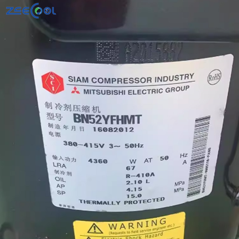 Mitsubishi BN52YFHMT BN52YFHM BN65YEAMT DC Inverter Scroll Compressor for Air Conditioner with R410A Refrigerant