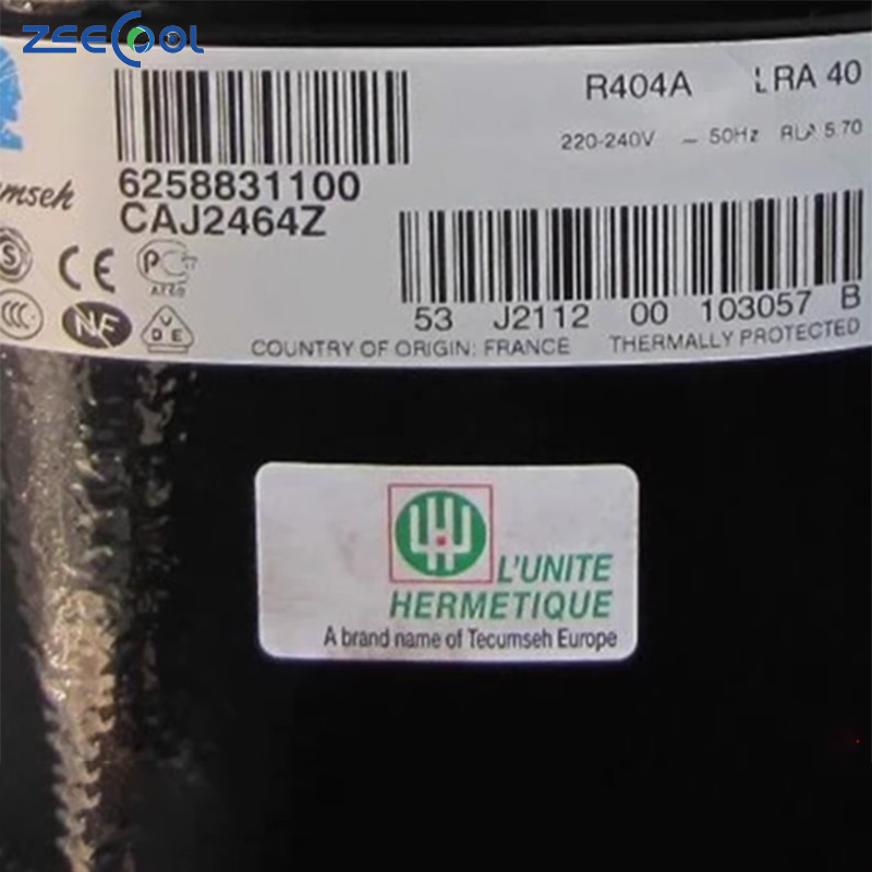 R404A Refrigerant CAJ2440Z CAJ2428Z Compressor for Tecumseh Freezer Refrigeration