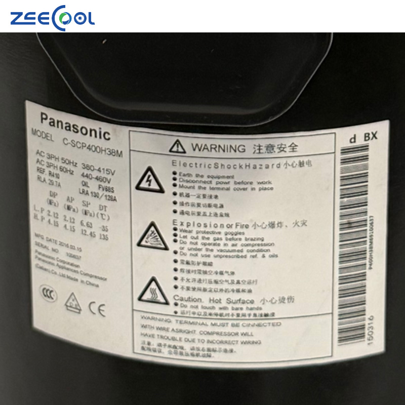 R410a 10hp Scroll Compressor for Cold Chain Refrigeration C-SCP270H38A C-SCP360H38M C-SCP400H38M Compressor