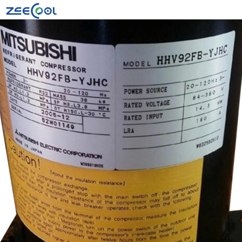 HHV92FB-YJHC HHV92FB-YJC HHV92FAA-YJ HHV92FAA-YJC Original New Mitsubishi 9hp Scroll Inverter Compressor