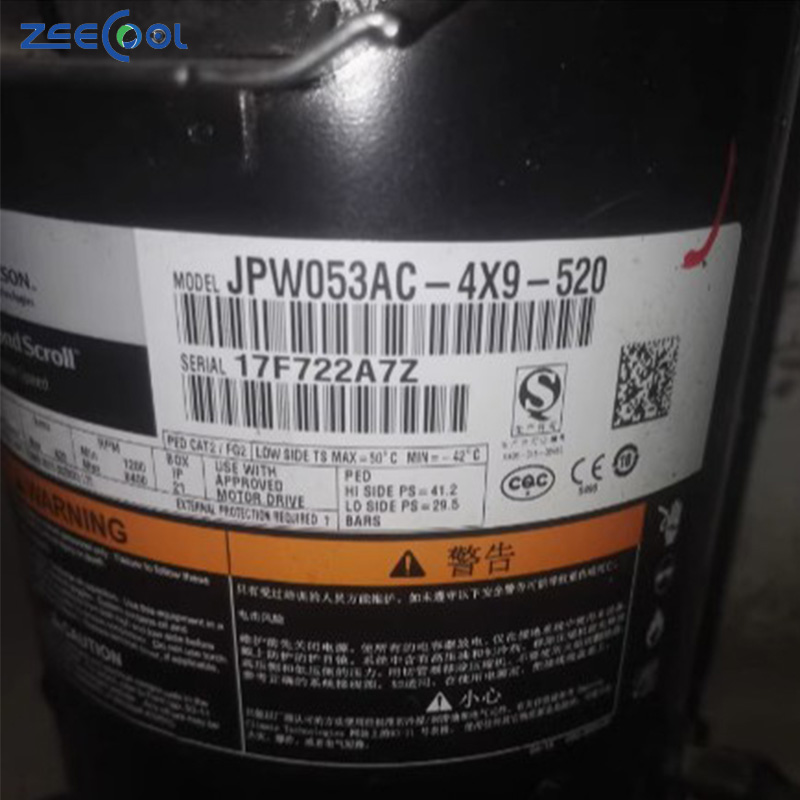 JPW053AC-4X9-520 JPW066AC-4X9-520 JPW079AC-4X9-520 Copeland 8hp Inverter air Conditioner Scroll Compressor Refrigeration