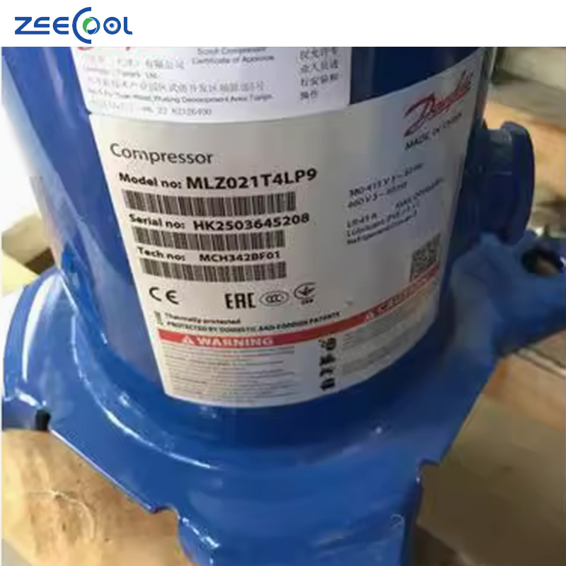 3hp Cold Room Chiller Scroll Refrigeration Compressor for Danfoss MLZ021T4LP9 MLM038T4LC9