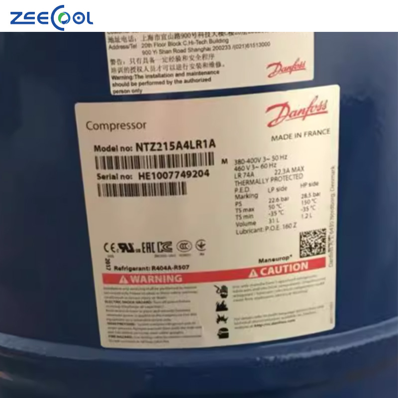 Low Temperature Reciprocating Piston Compressors NTZ096A4LR1A NTZ136A4LR1B NTZ136A4LR1A R404A R507 for Cold Storage Chiller