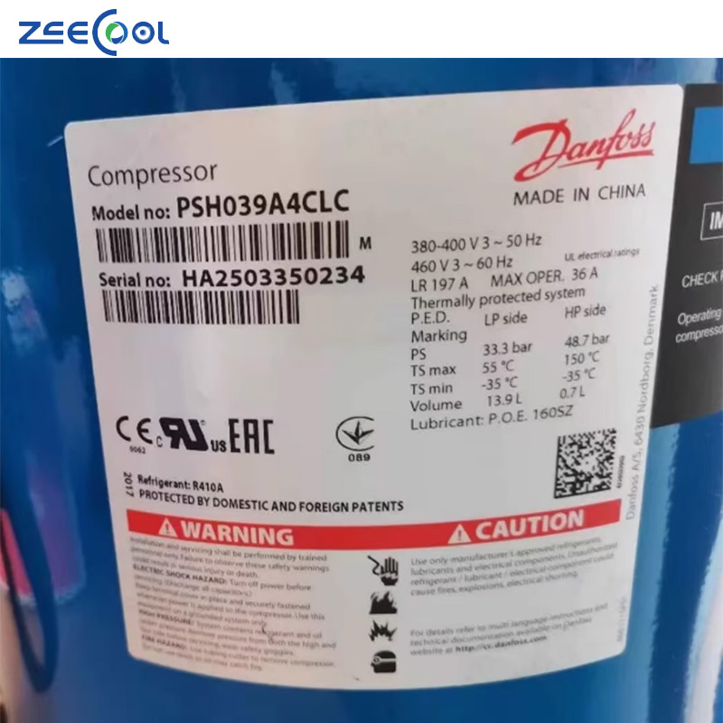PSH019A4ALB PSH019A4ALC Scroll Hermetic Compressor for Heat Pump Central Air Conditioning Heating