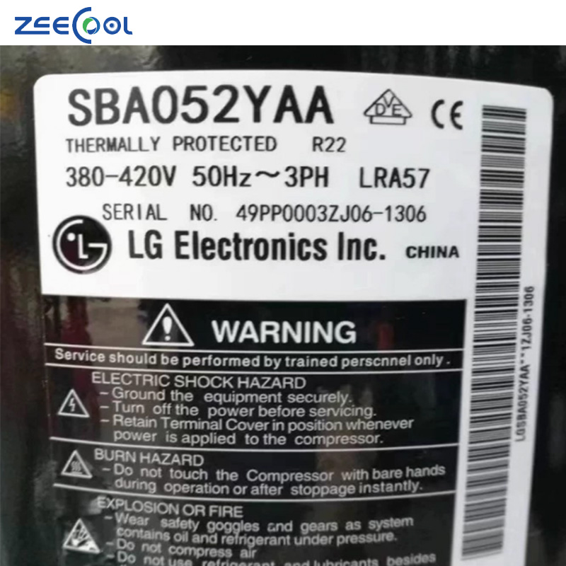 Hot Sale LG R22 SBA052YBA SBA052YNA Air Conditioning Refrigeration Compressor Cooling Unit Compressor