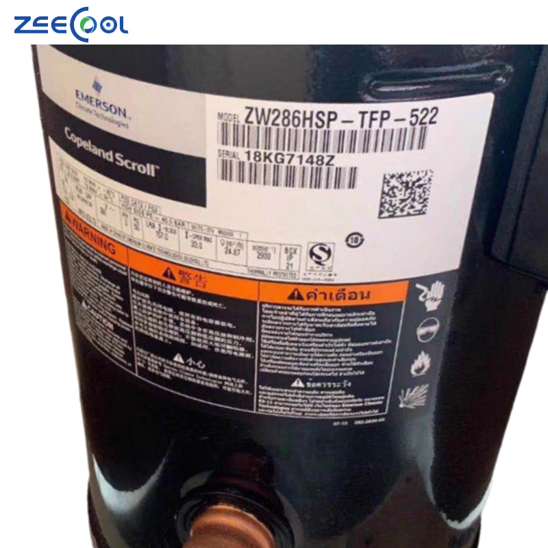ZW258HSP-TFP-522 ZW286HSP-TFP-522 11hp Copeland Scroll Compressor for Heat Pump Air Conditioner