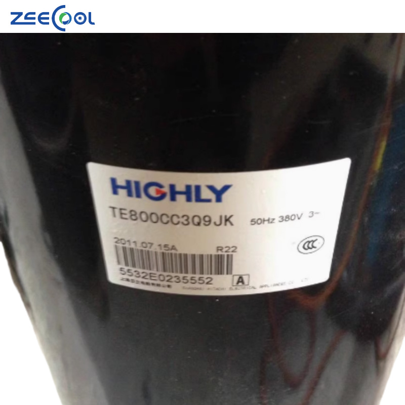 TE708RC3Q9RK TE680SC3Q9RK TE638RC3Q9RK 5HP R22 50hz 380V Highly Rotary Compressor for Air Conditioning System