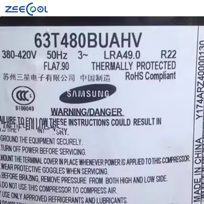 High Performance Samsung 63T480BUAHV 63T510BTAHVR22 5HP R22 Air Conditioning Refrigeration Compressor