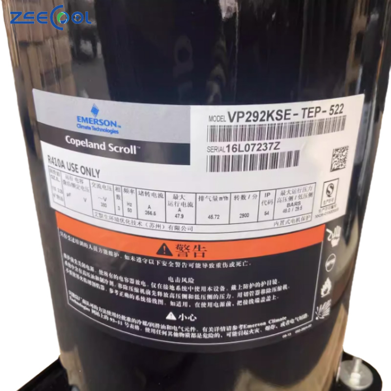 VP232KSE-TEP-522 VP292KSE-TEP-522 New Arrival 20hp R410A Copeland Scroll Air Conditioning Refrigeration Compressor