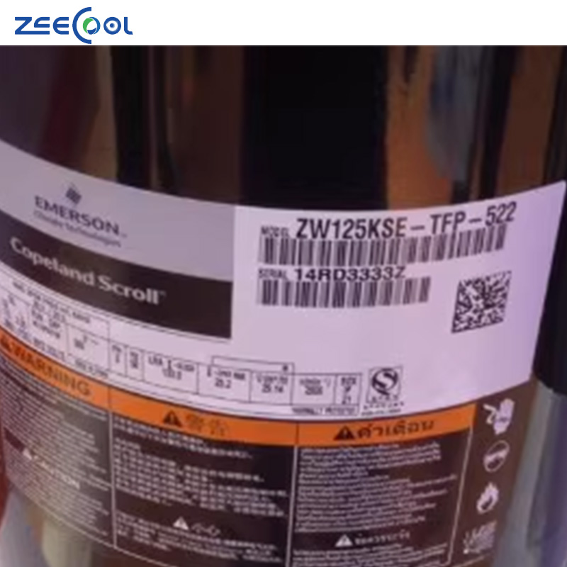 High Quality Copeland Scroll Compressor 9hp 10hp ZW108KA-TFP-522 ZW125KSE-TFP-522 for Cold Chain Logistics Industry