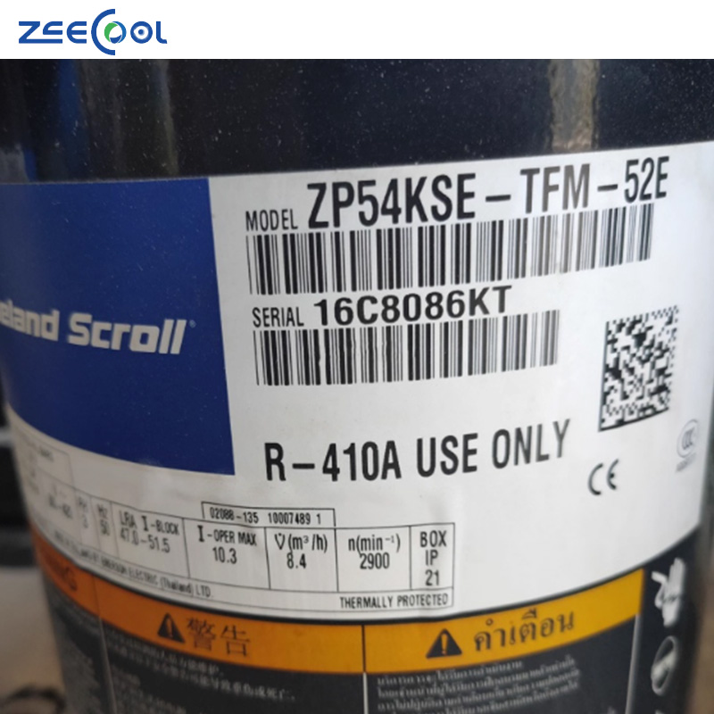 ZP54K5E-TF5-130 ZP54KSE-TFM-522 ZP54KSE-TFM-52E Copeland 4.5hp Scroll Refrigeration Compressor for Commercial Air Conditioner