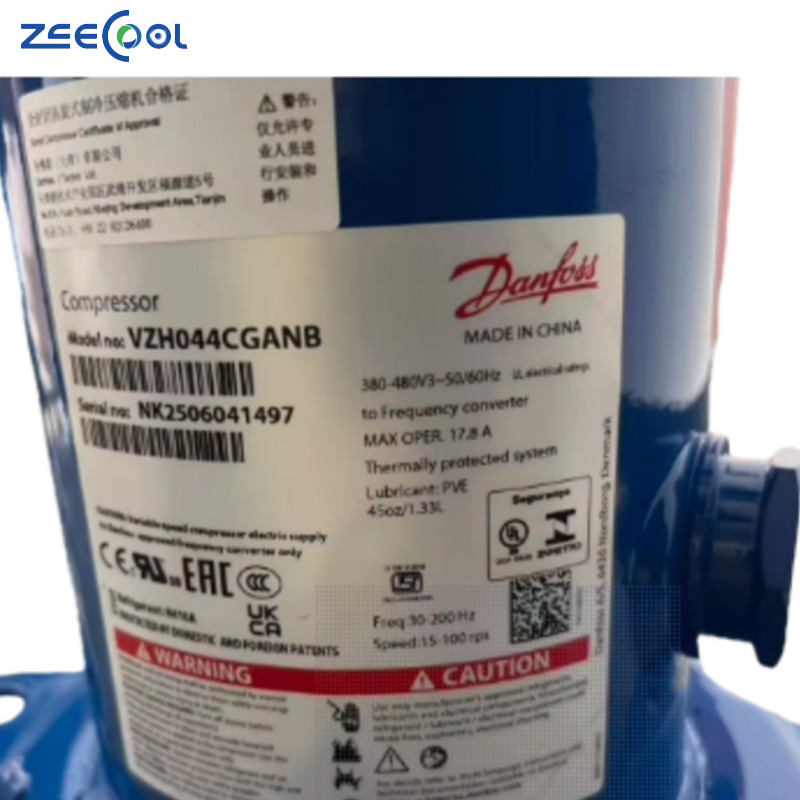 Factory Wholesale Scroll Refrigeration Compressor Danfoss VZH044CGANB for Low Temperature Cold Room