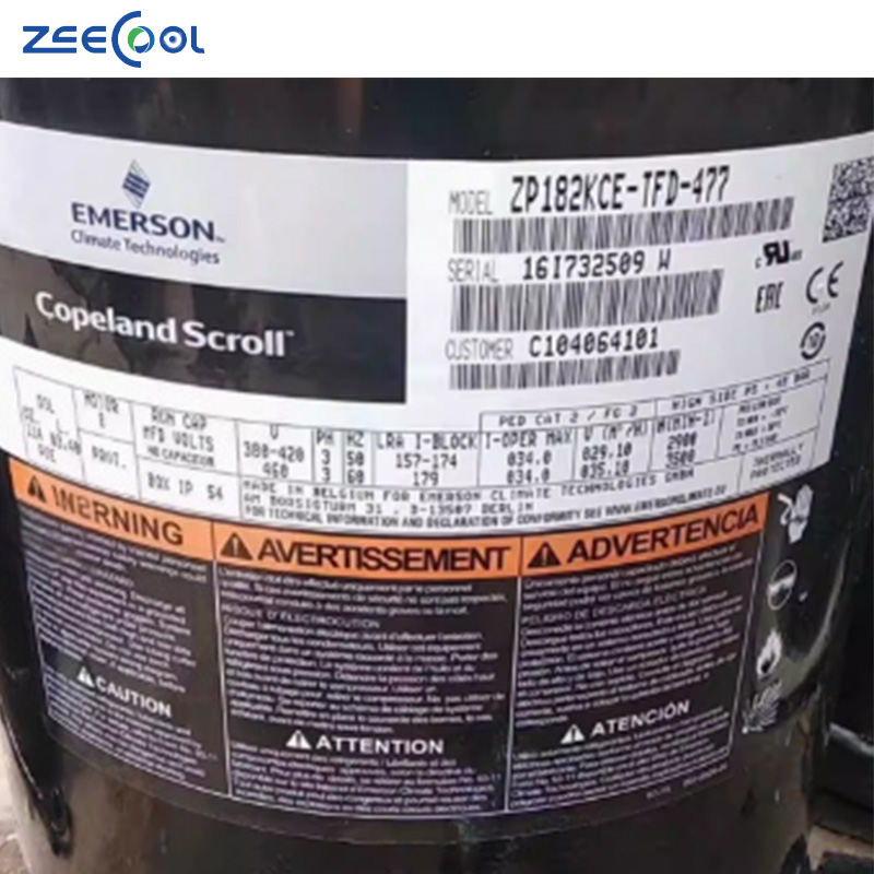 R410A Central Air Conditioner Compressor for Copeland 25hp Compressor ZP182kce-TW7-550 ZP182KCE-TFD-522 ZP182KCE-TFD-477