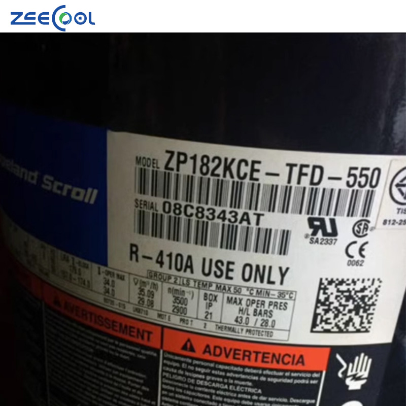 R410A Central Air Conditioner Compressor for Copeland 25hp Compressor ZP182kce-TW7-550 ZP182KCE-TFD-522 ZP182KCE-TFD-477