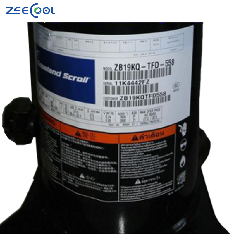 Hot Selling ZB15KQ-TFD-558 ZB19KQ-TFD-558 R404A 5hp Scroll Copeland Compreossor for Refrigeration House