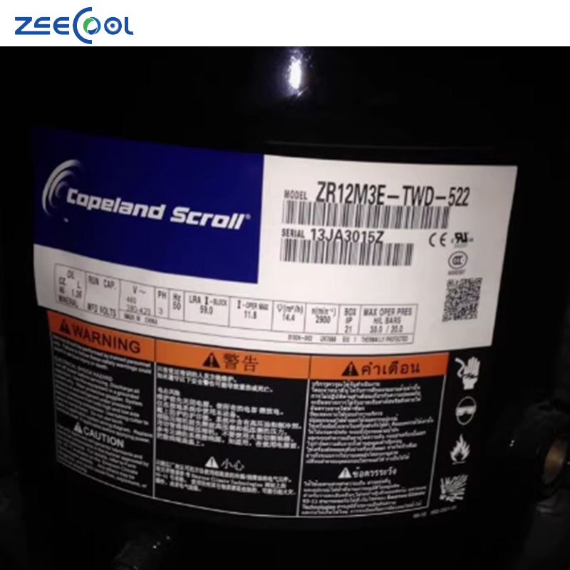 High Quality Scroll Compressor AC Refrigeration Copeland Compressor ZR11M3E-TWD-551 ZR11M3E-TWD-561 ZR12M3E-TWD-522