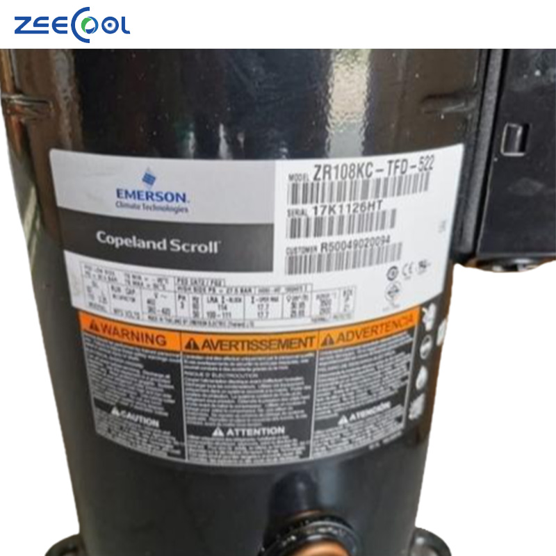 8HP Compressor Copeland ZR94KC-TFD-522 ZR108KC-TFD-522 Hermetic Scroll Refrigeration Compressor for Air Conditioner